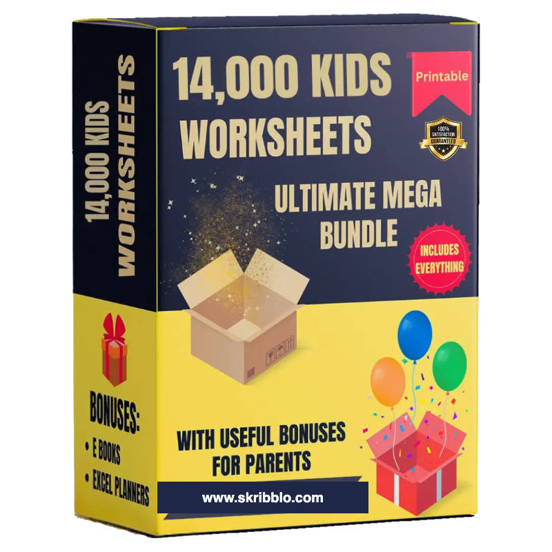 14,000 kids worksheets — the complete printable bundle